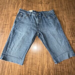 LEVI'S Shorts Mens 33‎ 511 Cut Off Stretch Bermuda Denim Blue